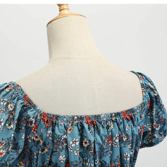 Off Shoulder Miss Fox Floral Dress - Picture 4 of 13